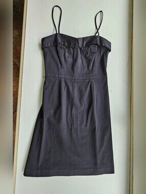 B MOSS Little Black Dress with Spaghetti Straps - Women's Size 8